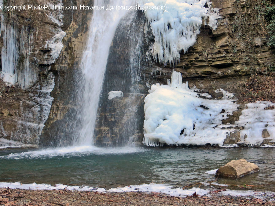 Outdoors, River, Water, Waterfall, Arctic, Glacier, Ice