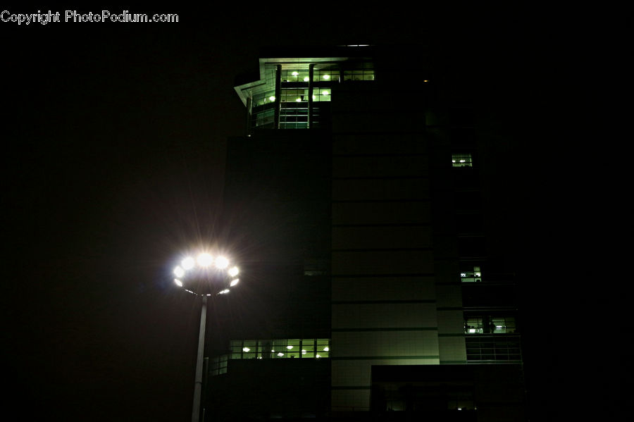 Night, Outdoors, Building, Housing, City, Downtown, Urban