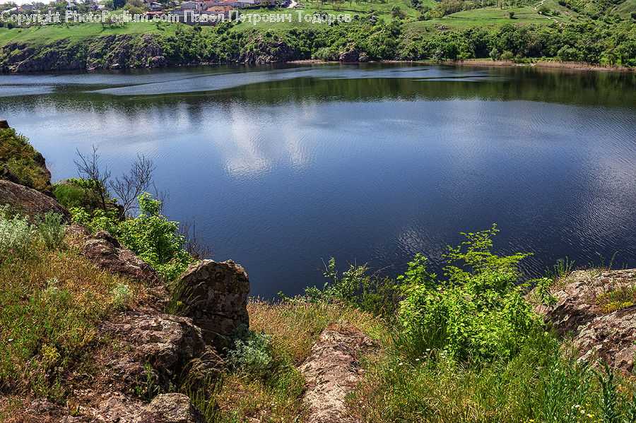 Outdoors, Pond, Water, Cliff, Plant, Vegetation, Rock