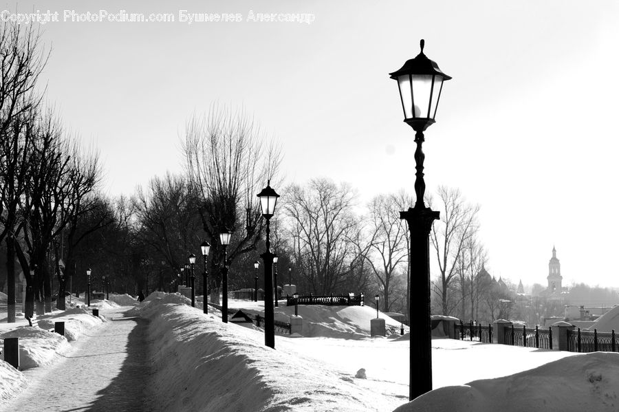 Ice, Outdoors, Snow, Boardwalk, Path, Pavement, Sidewalk