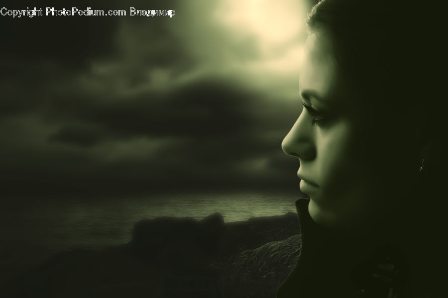 Female, Girl, Person, Woman, Smoke, Face