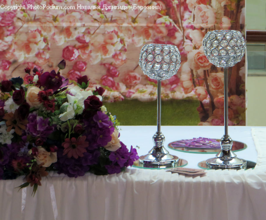 Glass, Goblet, Flower, Flower Arrangement, Flower Bouquet, Blossom, Flora
