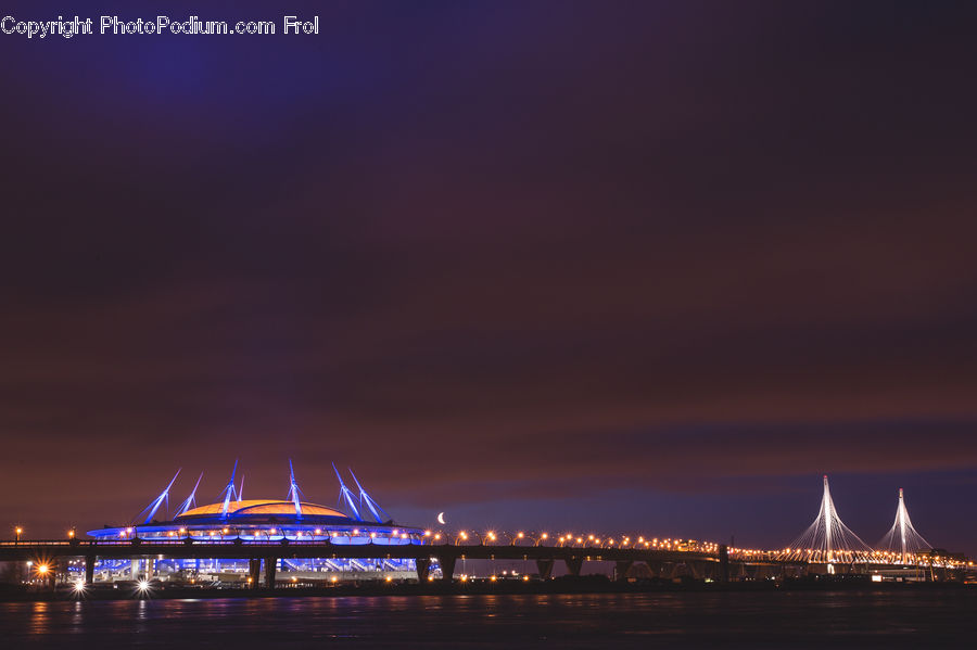 Bridge, City, Downtown, Architecture, Convention Center, Metropolis, Urban