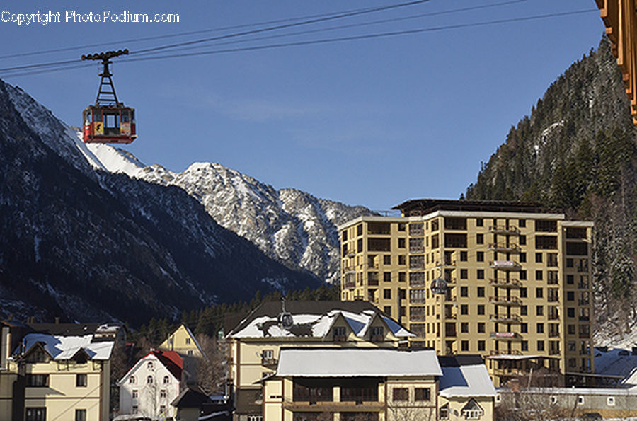 Cable Car, Trolley, Vehicle, Alps, Crest, Mountain, Peak
