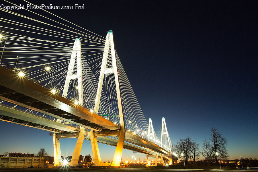 Bridge, Freeway, Overpass, City, Downtown, Metropolis, Urban