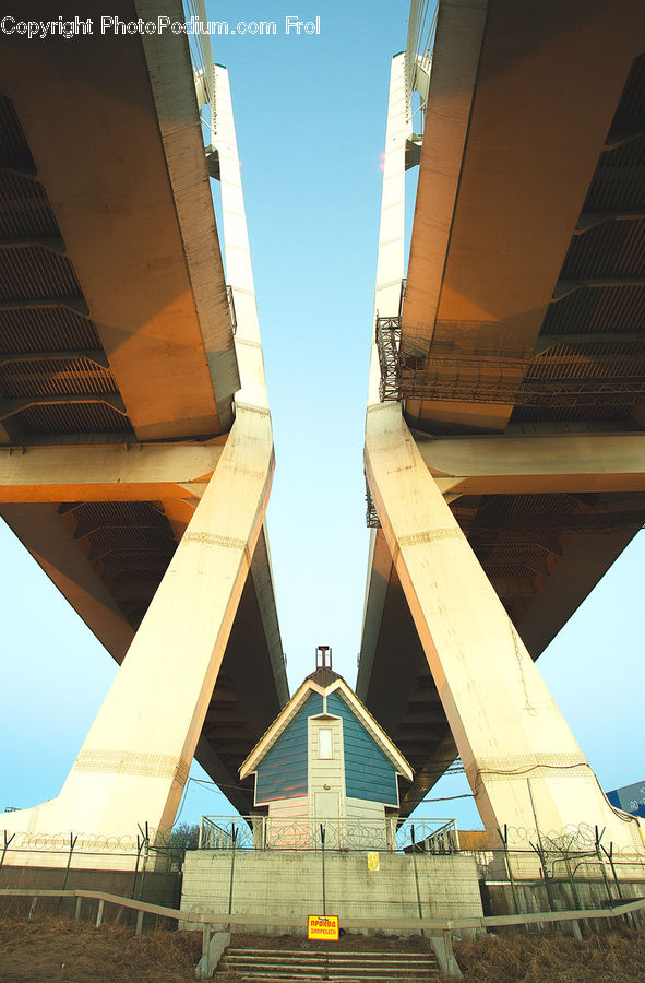 Freeway, Overpass, Aircraft, Airplane, Building, Housing, Construction