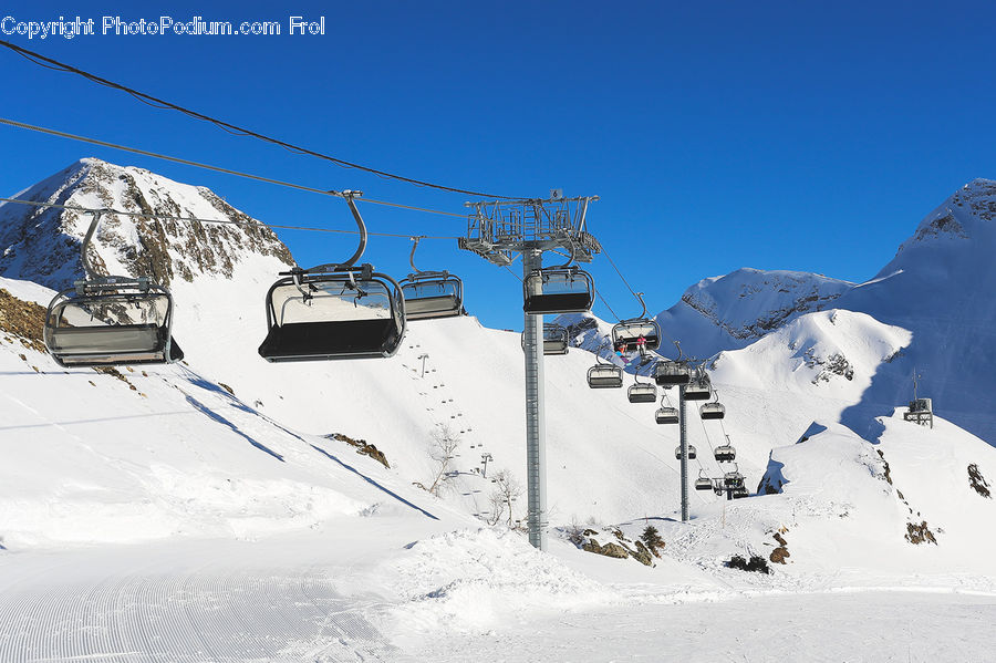 Alps, Crest, Mountain, Peak, Cable Car, Trolley, Vehicle