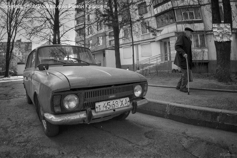 Automobile, Car, Vehicle, Sedan, Brick, Van, Alley