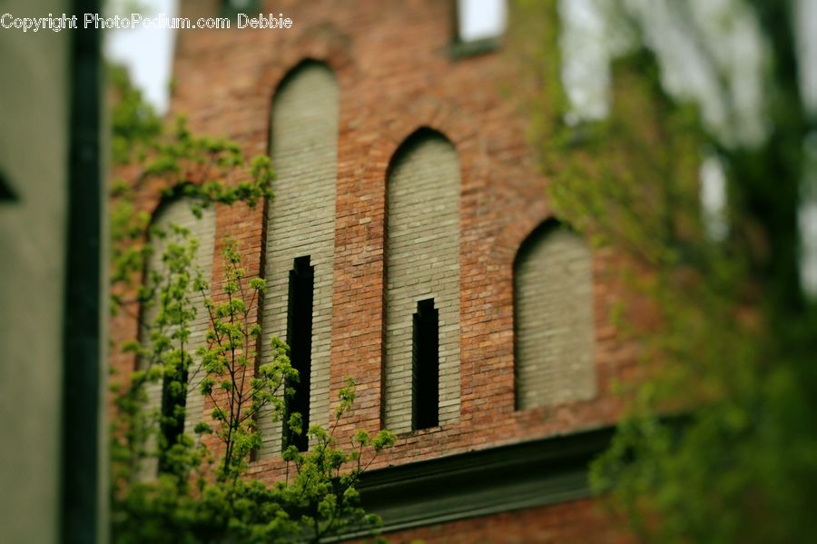 Brick, Patio, Building, Cottage, Housing, Balcony, Ruins