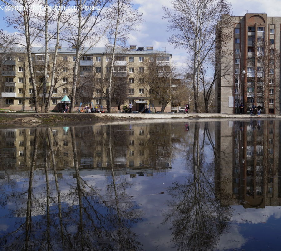 Flood, Building, Housing, City, High Rise, Landscape, Nature