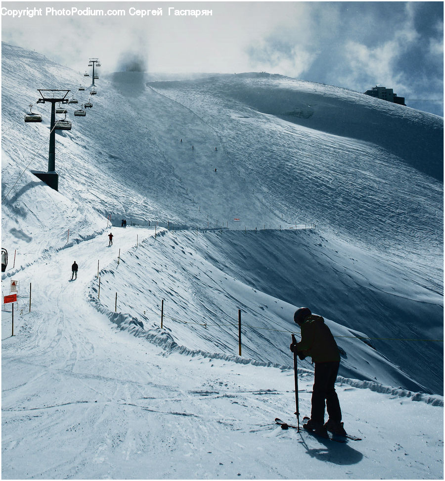 Alps, Crest, Mountain, Peak, Piste, Skiing, Snow