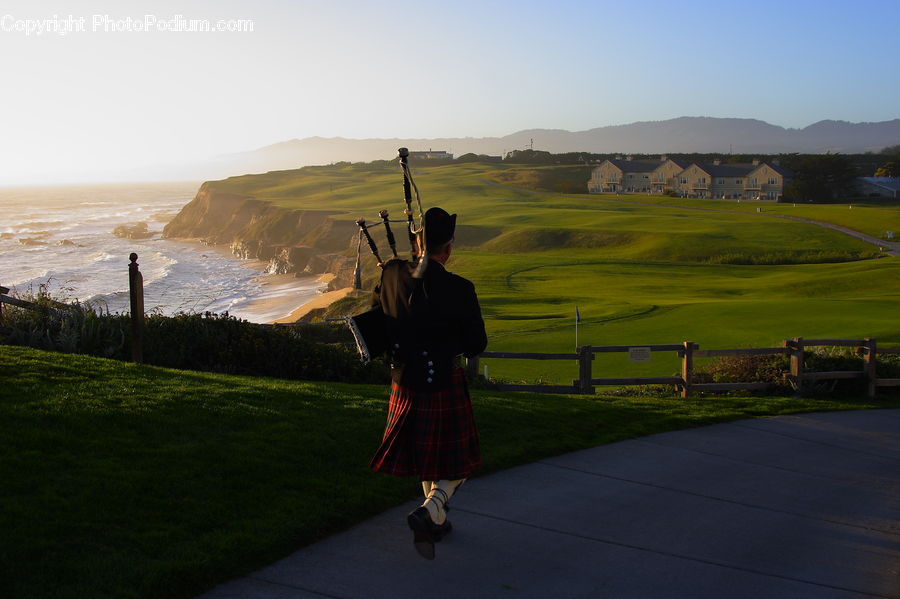 Human, People, Person, Bagpipe, Coast, Outdoors, Sea