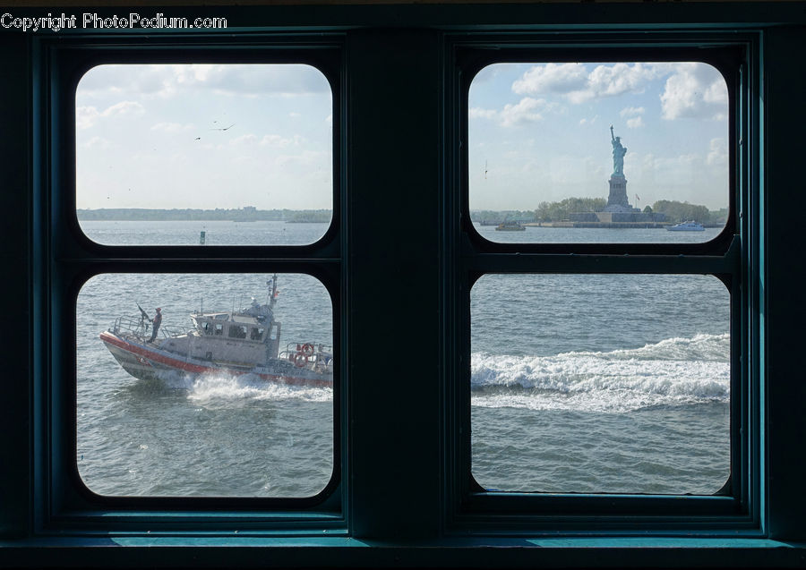 Window, Ship, Vessel, Freighter, Tanker, Harbor, Port