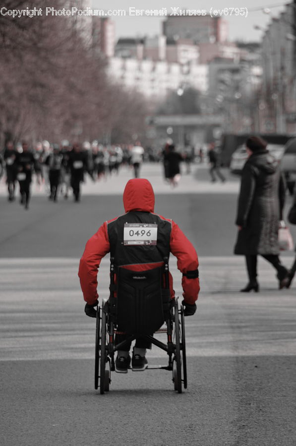 Human, People, Person, Wheelchair, Bicycle, Bike, Cyclist
