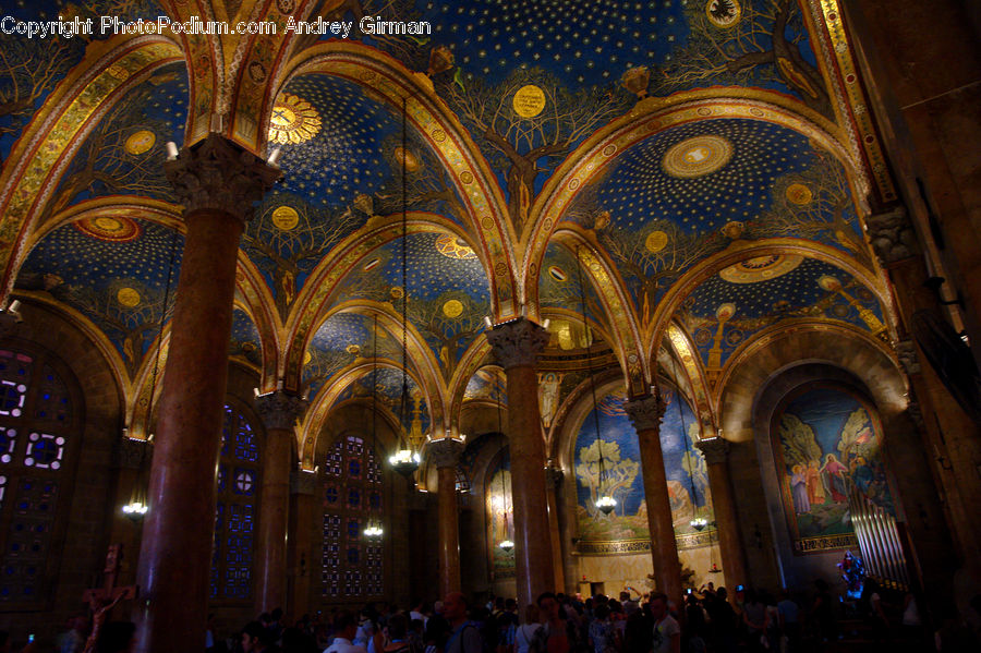 Column, Pillar, Aisle, Corridor, Architecture, Church, Worship