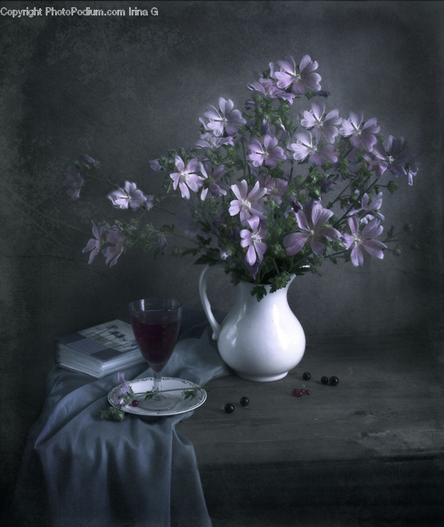 Blossom, Flower, Lilac, Plant, Potted Plant, Jar, Porcelain