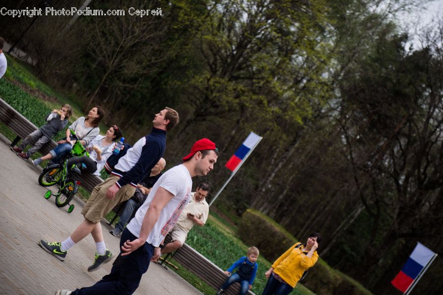 People, Person, Human, Kite, Bicycle, Bike, Vehicle