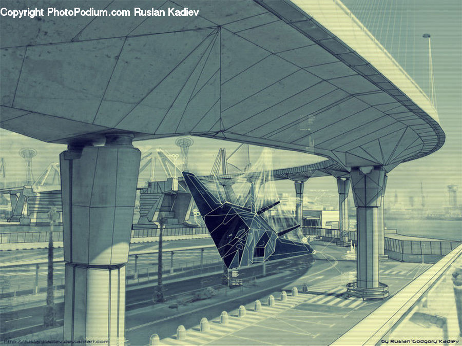 Airport Terminal, Terminal, Canopy, Architecture, Convention Center, Drawing, Sketch