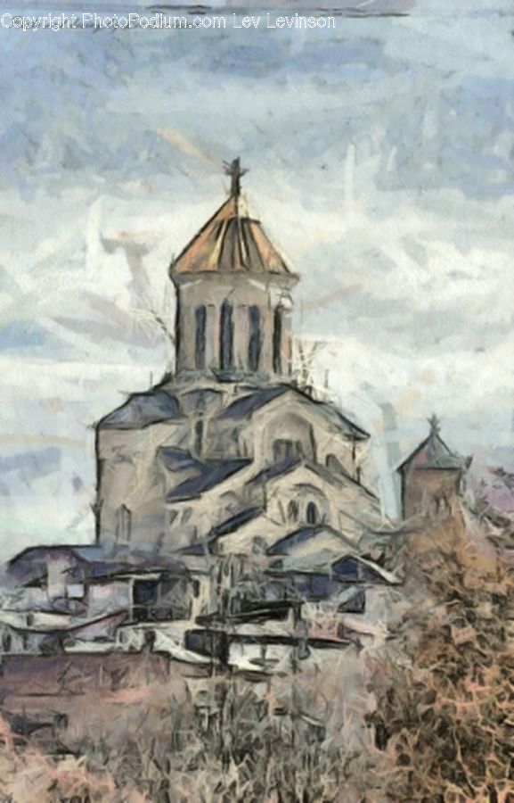 Art, Painting, Architecture, Cathedral, Church, Worship, Drawing