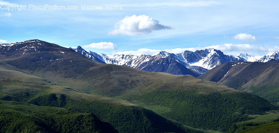 Crest, Mountain, Outdoors, Peak, Mountain Range, Arctic, Glacier