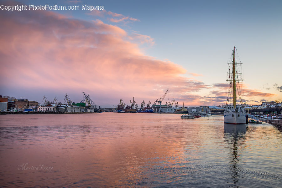 Boat, Yacht, Factory, Refinery, Harbor, Port, Waterfront