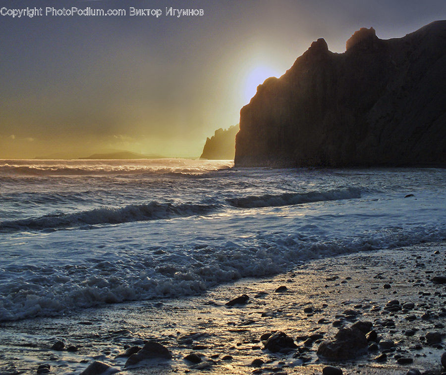 Beach, Coast, Outdoors, Sea, Water, Pebble, Ocean