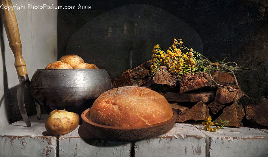 Soil, Bread, Food, Bun, Bowl, Gourd, Produce