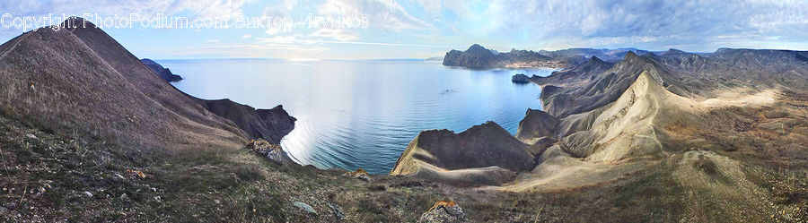 Crater, Coast, Outdoors, Sea, Water, Arctic, Glacier