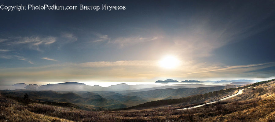 Mountain, Mountain Range, Outdoors, Dawn, Dusk, Sky, Sunrise