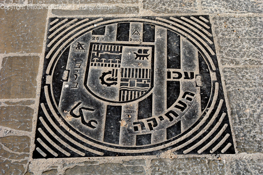 Hole, Manhole, Sewer, Emblem, Logo
