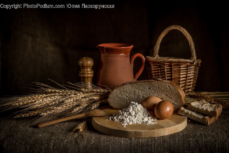 Pot, Pottery, Bread, Food, Basket