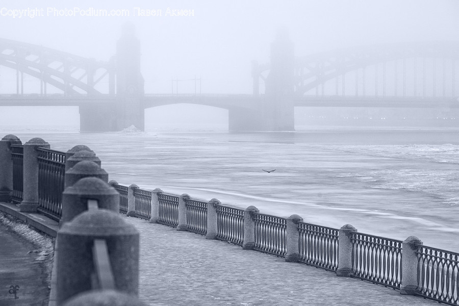 People, Person, Human, Fog, Railing