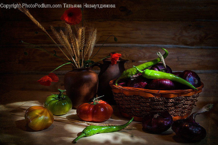Plant, Potted Plant, Pepper, Produce, Vegetable