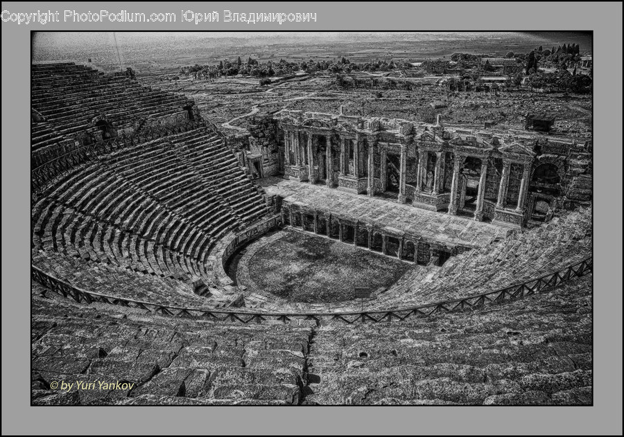 Amphitheater, Amphitheatre, Architecture, Arena, Ruins