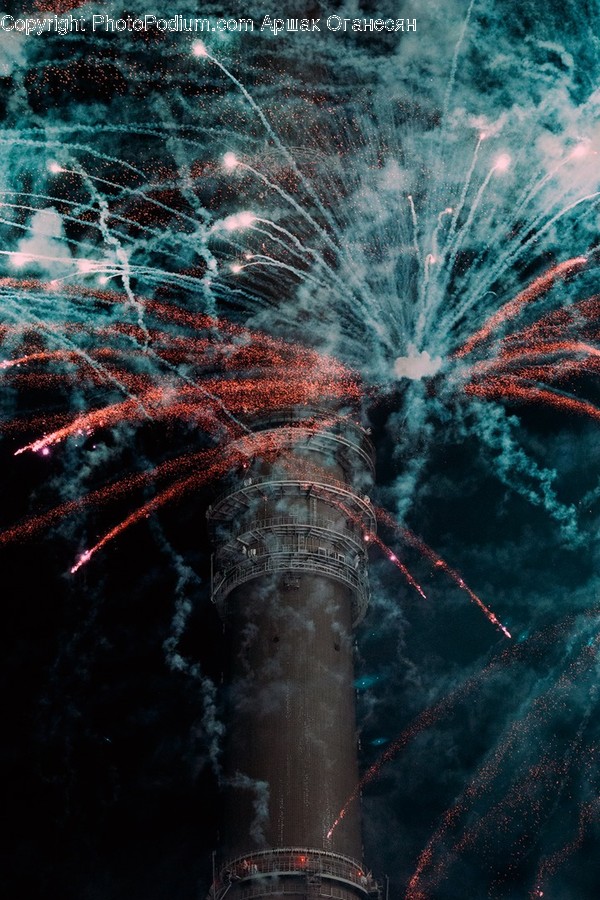 Fireworks, Night, Fractal, Astronomy, Nebula