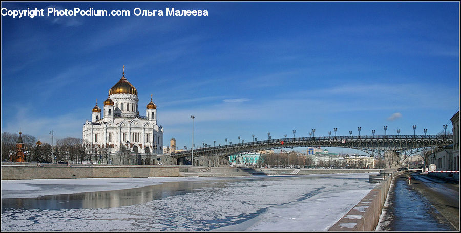 Bridge, Architecture, Downtown, Plaza, Town Square, Road, City