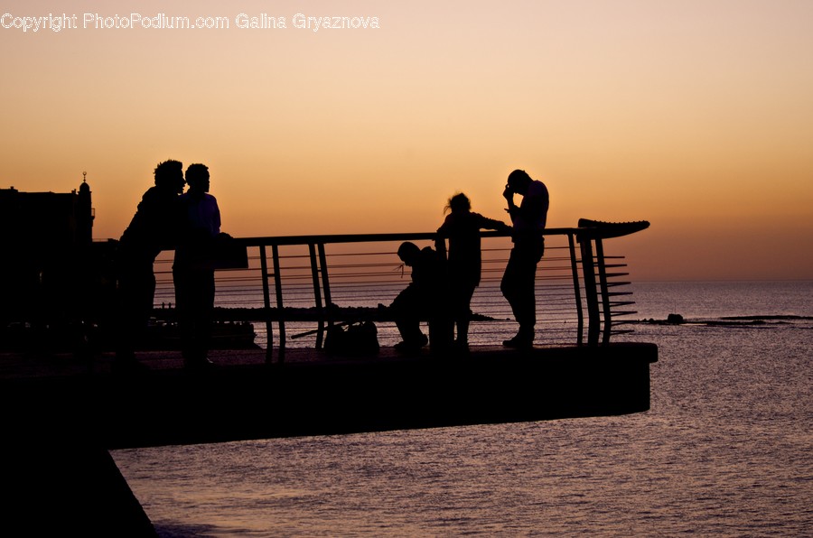 Human, People, Person, Silhouette, Bench