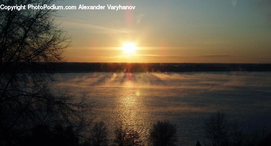 Dusk, Outdoors, Sky, Sunlight, Sunrise, Sunset, Flare