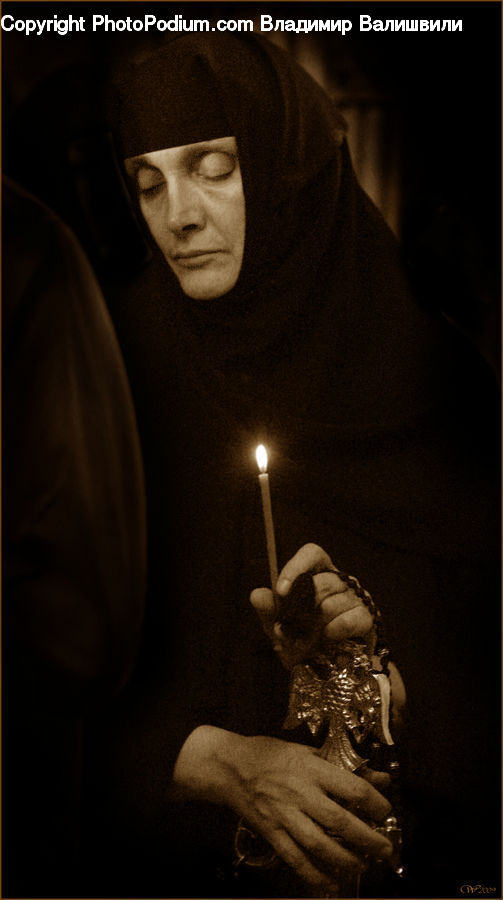 People, Person, Human, Light, Candle, Coat, Overcoat
