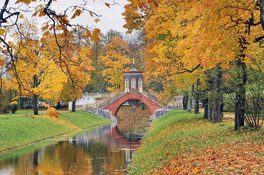 Canal, Outdoors, Water, Park, Arch
