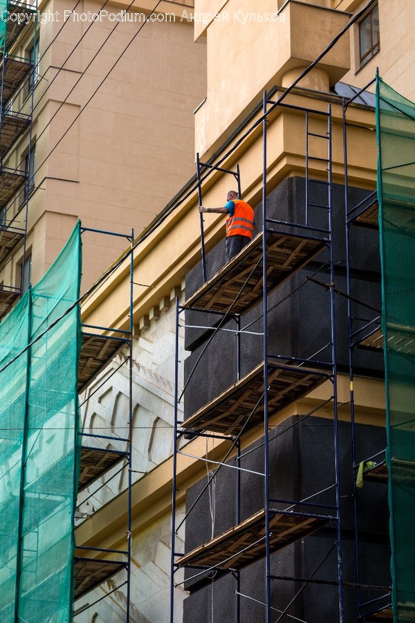 Construction, Scaffolding, Building, Housing, Apartment Building