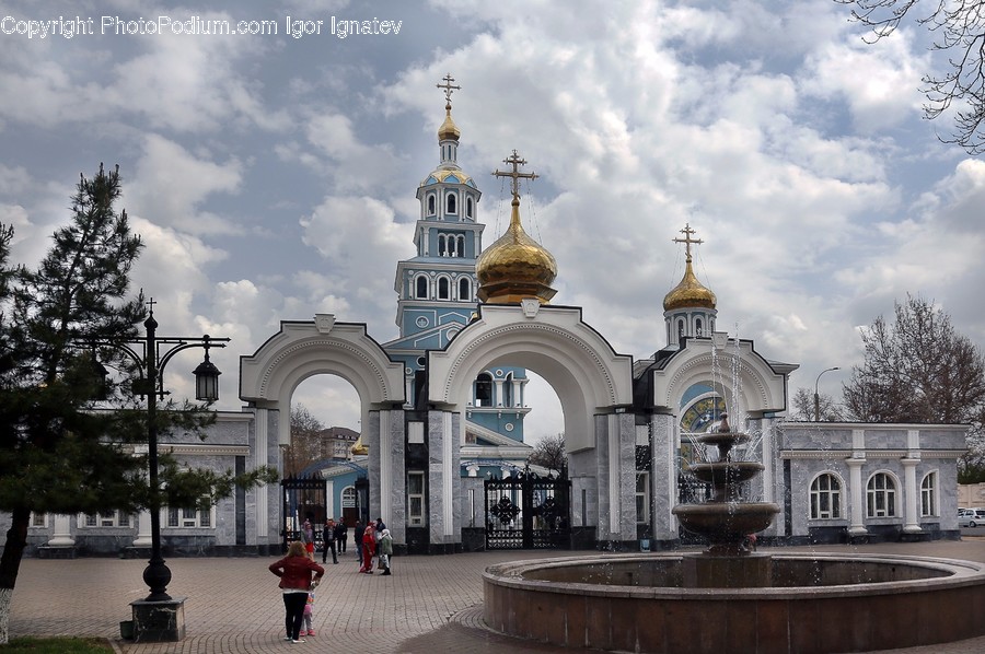 Architecture, Building, City, Downtown, Plaza