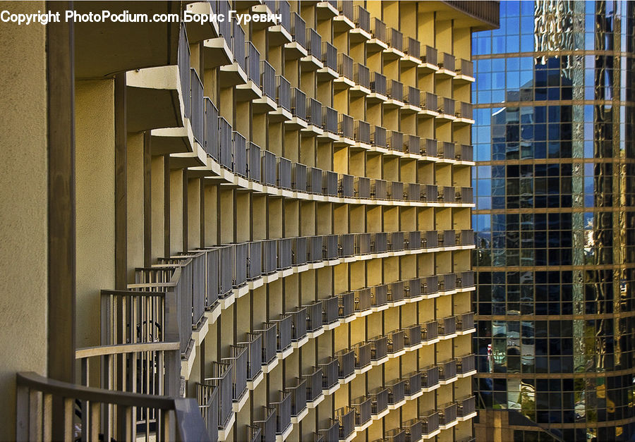 Building, Housing, Spiral, Banister, Handrail, Staircase, City