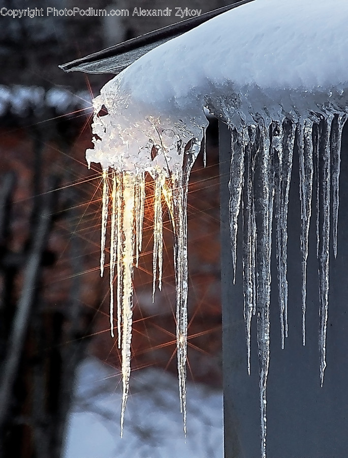 Ice, Outdoors, Icicle, Snow, Winter