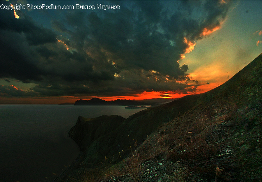 Eruption, Nature, Dawn, Dusk, Outdoors