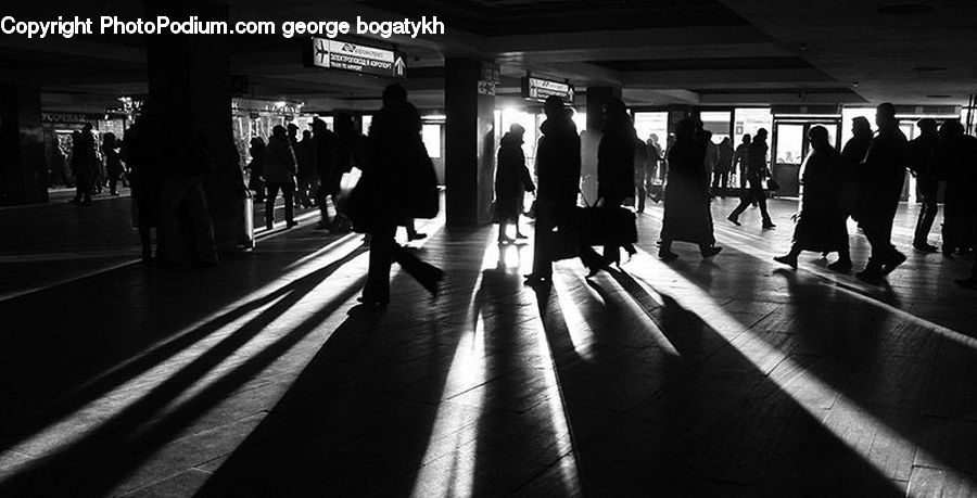 People, Person, Human, Silhouette, Subway, Train, Train Station