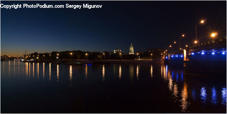 Lighting, Night, Outdoors, Building, City, Downtown, Metropolis