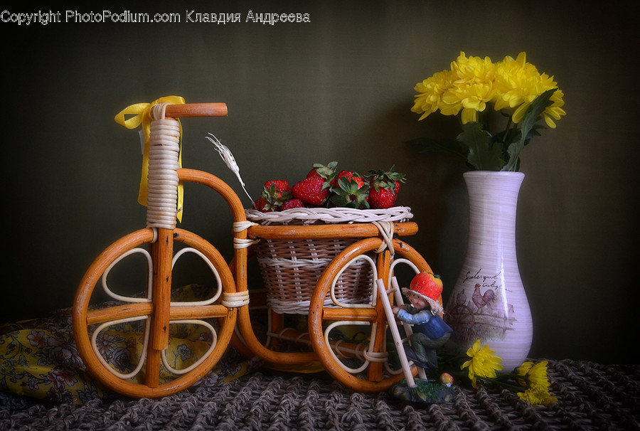 Jar, Pottery, Vase, Transportation, Tricycle