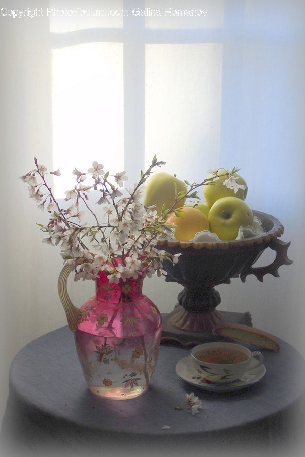 Jar, Pottery, Vase, Apple, Flora