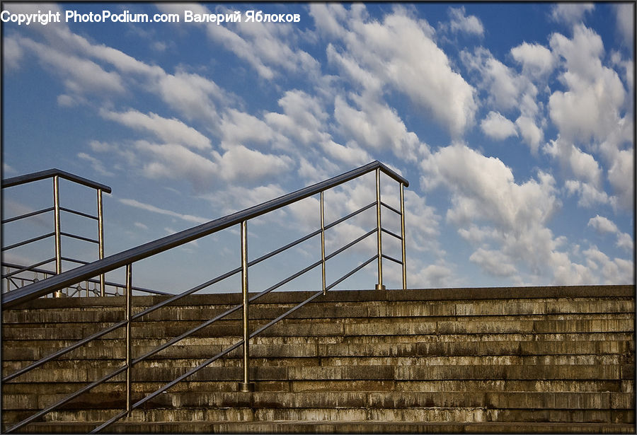 Railing, Banister, Handrail, Azure Sky, Cloud, Outdoors, Sky